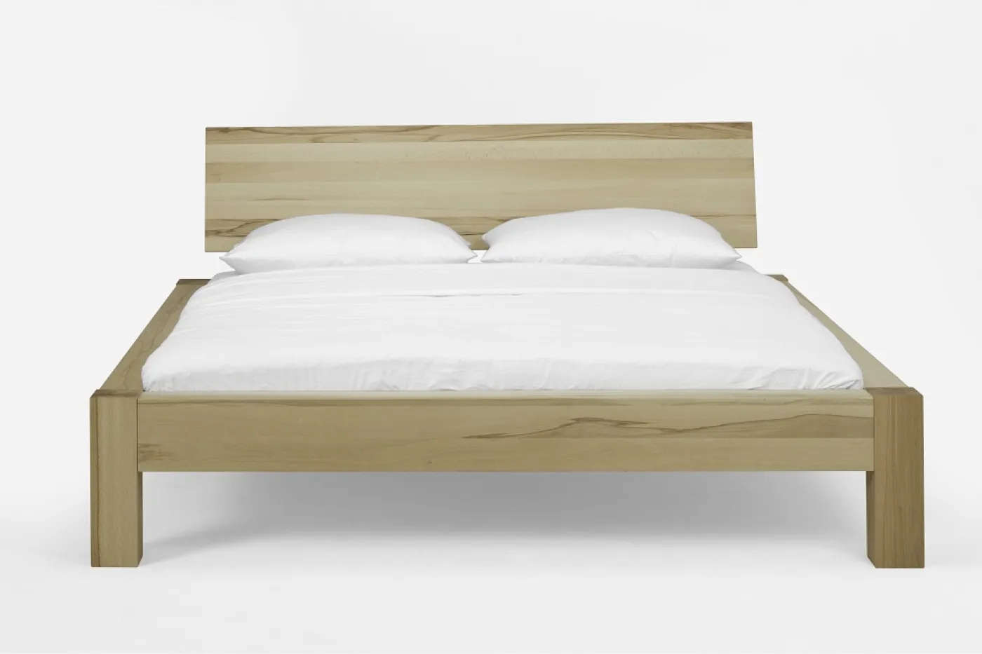 Holzbett massiv Lotus | Kernbuche geölt | verschiedene Größen 160x210 Kopfteil 1
