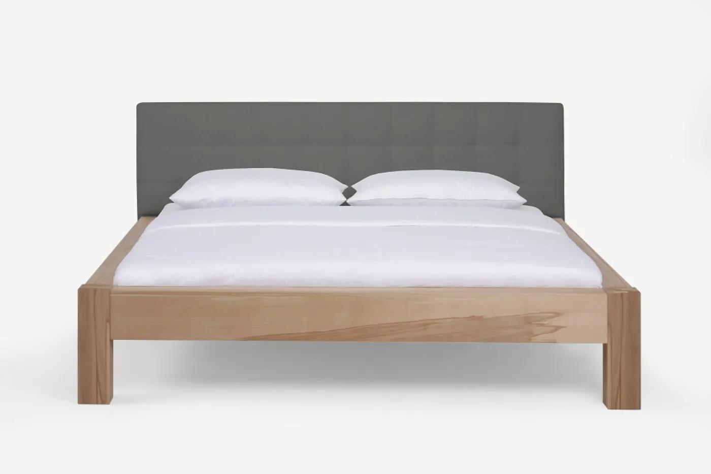 Holzbett massiv Lotus | Kernbuche geölt | verschiedene Größen 160x210 Kopfteil 1