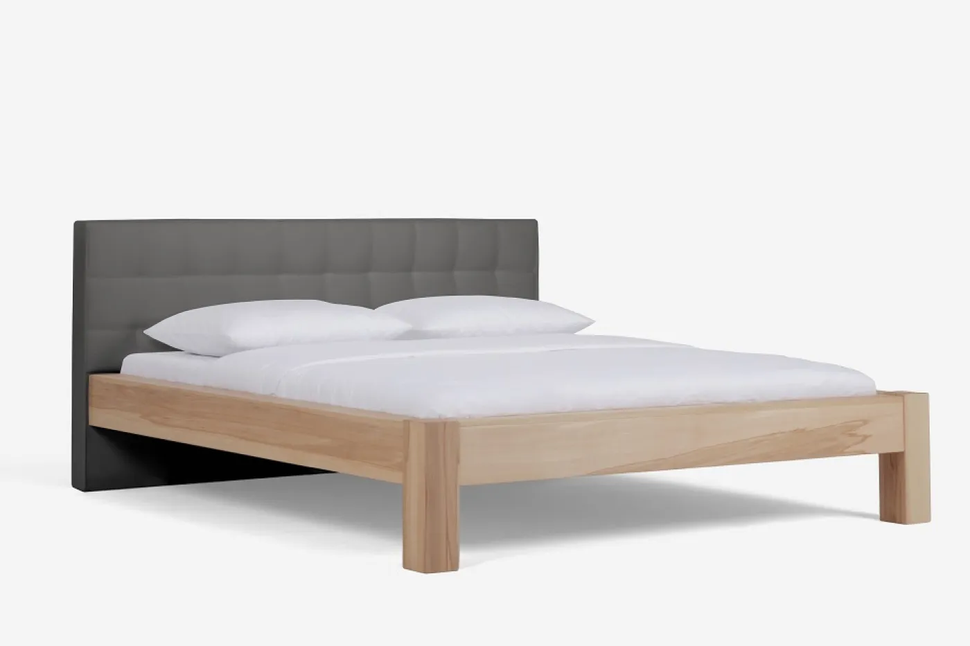 Holzbett massiv Lotus | Kernbuche geölt | verschiedene Größen 180x210 Kopfteil 2