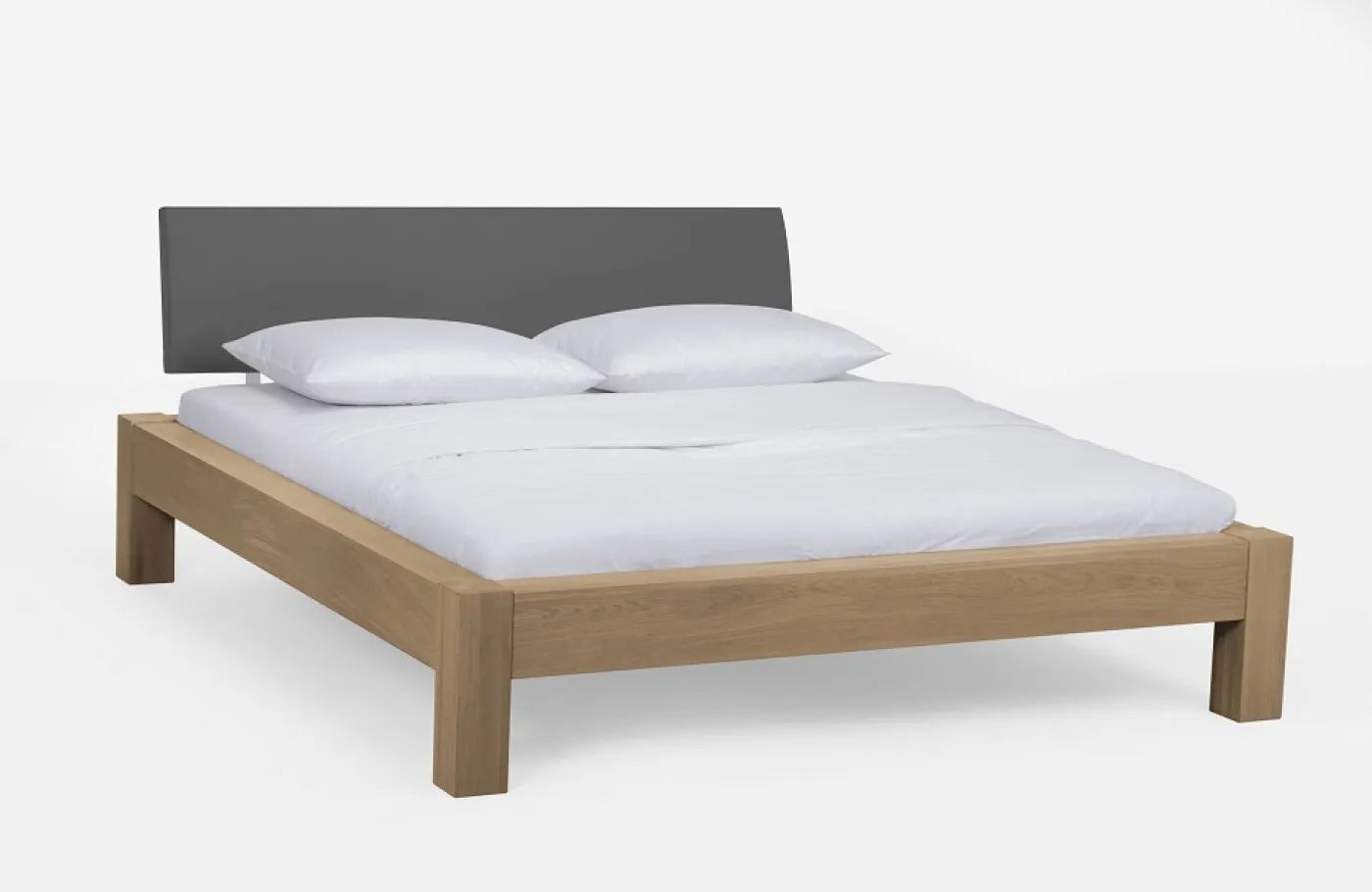 Holzbett massiv Lotus | Wildeiche Honig geölt | 160x220 | Kopfteil 1