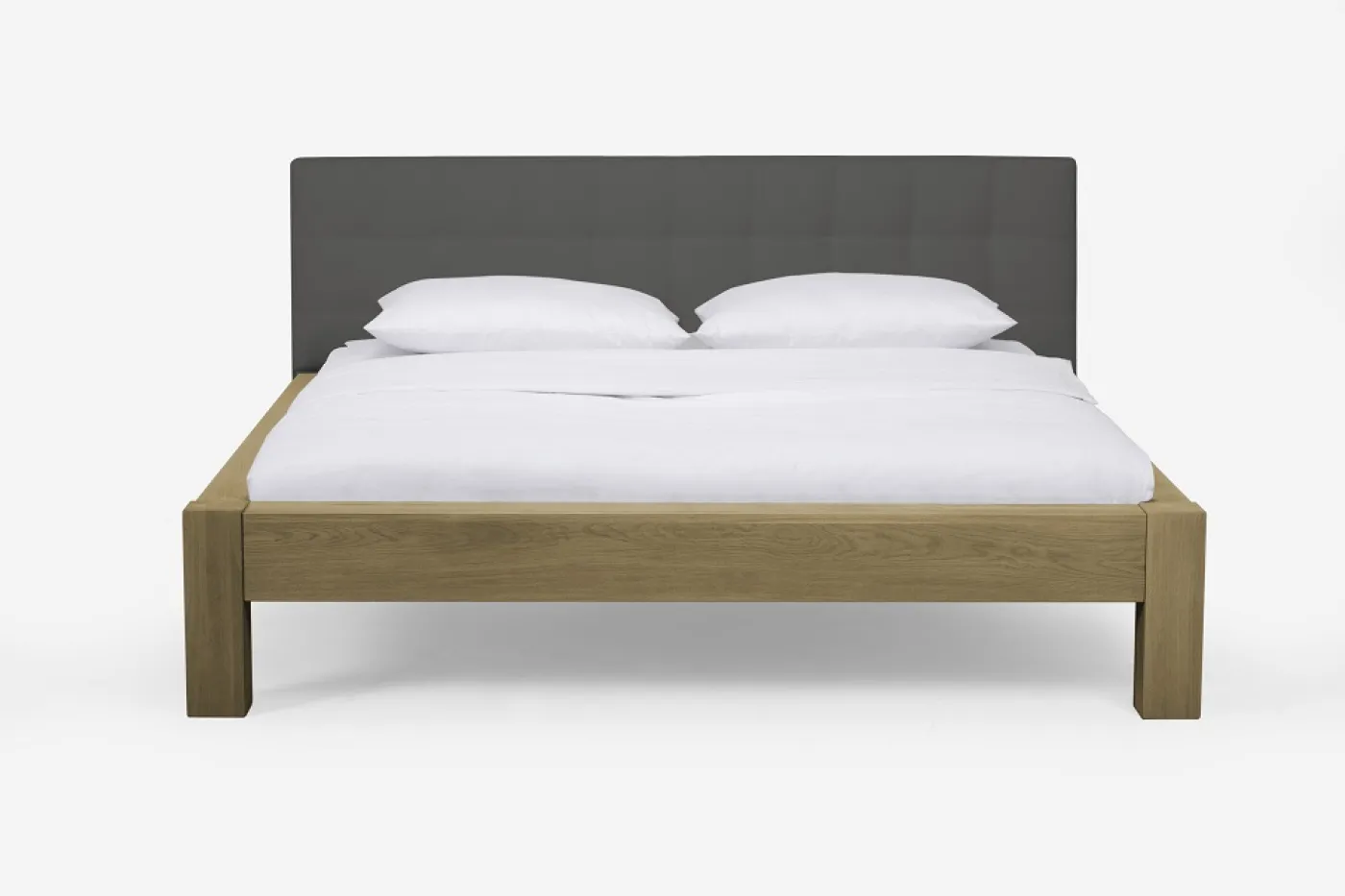 Holzbett massiv Lotus | Wildeiche Honig geölt | verschiedene Größen 140x210 Kopfteil 1