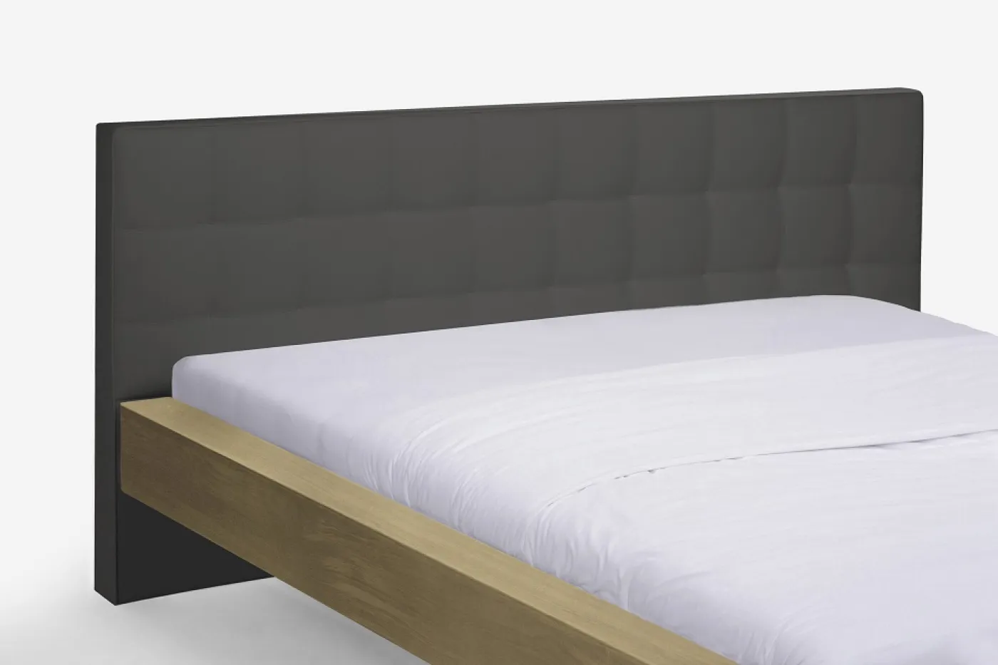 Holzbett massiv Lotus | Wildeiche Honig geölt | verschiedene Größen 140x210 Kopfteil 1
