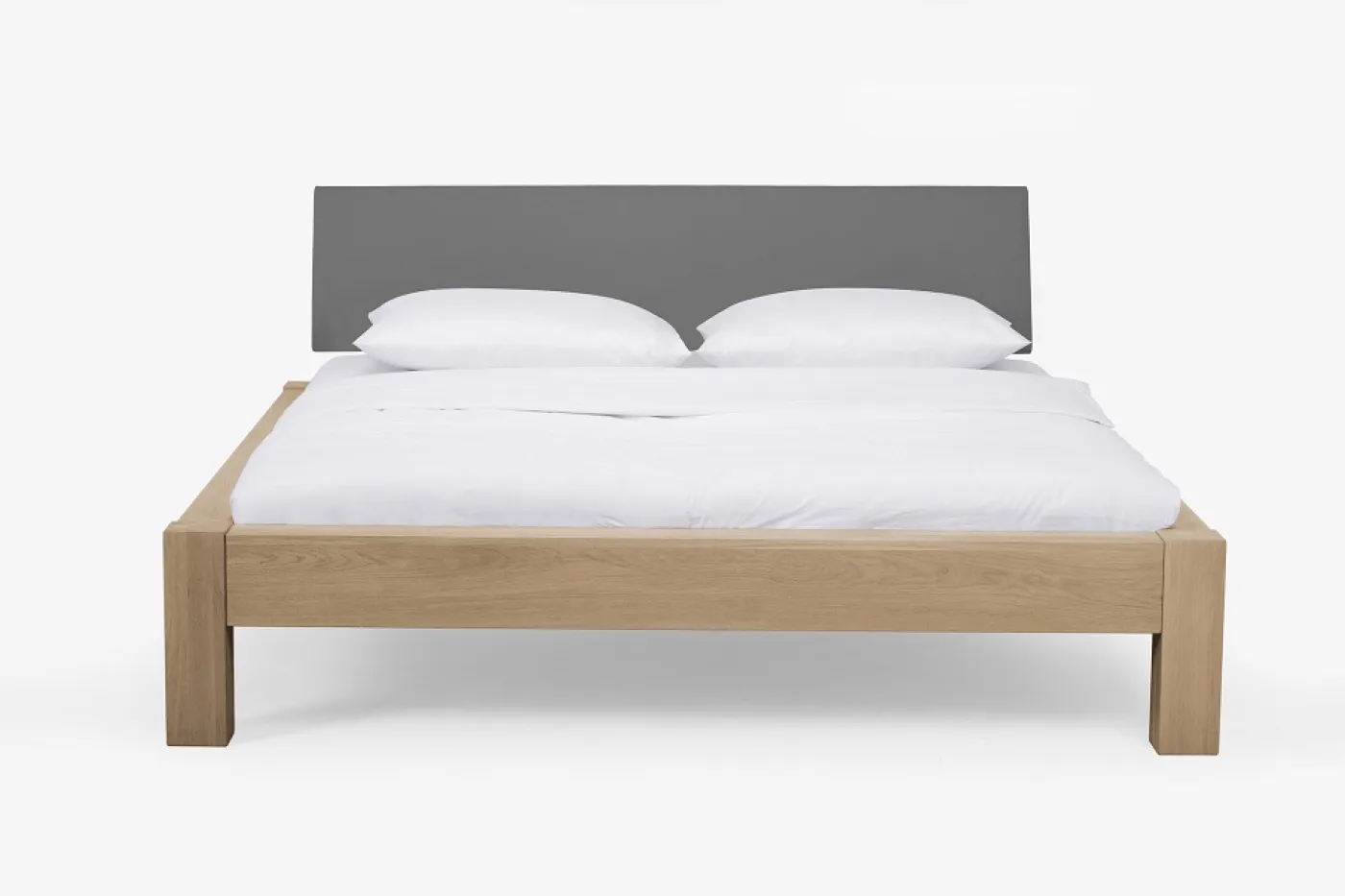 Holzbett massiv Lotus | Wildeiche Honig geölt | verschiedene Größen 140x210 Kopfteil 1