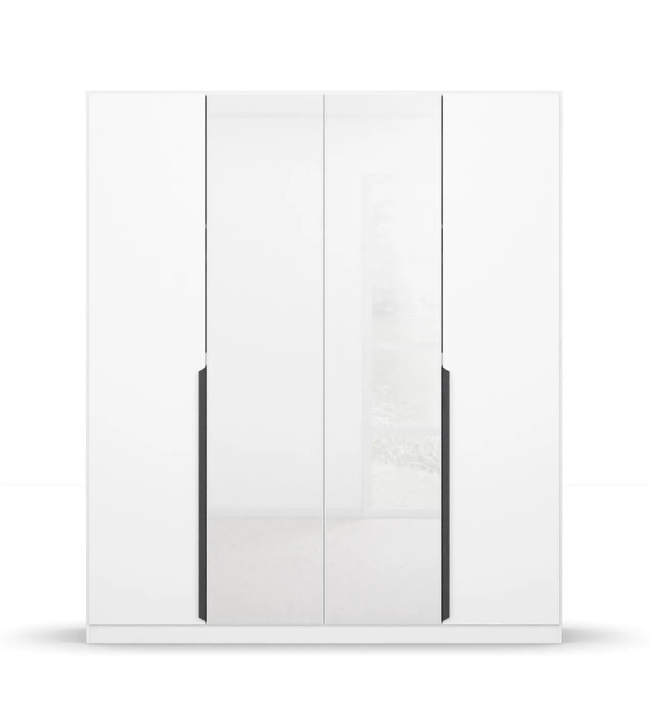 Kleiderschrank Drehtürenschrank Artemis | mit Glastüren | alpinweiß / weiß | verschiedene größen