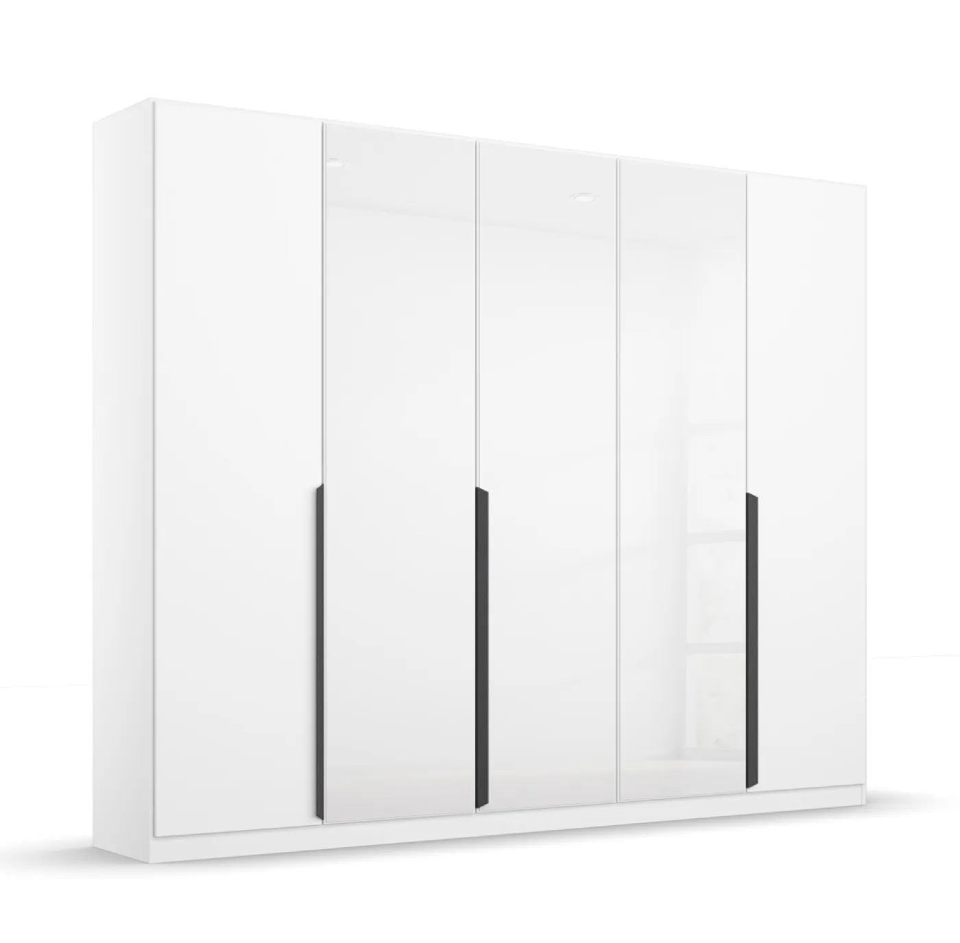 Kleiderschrank Drehtürenschrank Artemis | mit Glastüren | alpinweiß / weiß | verschiedene größen