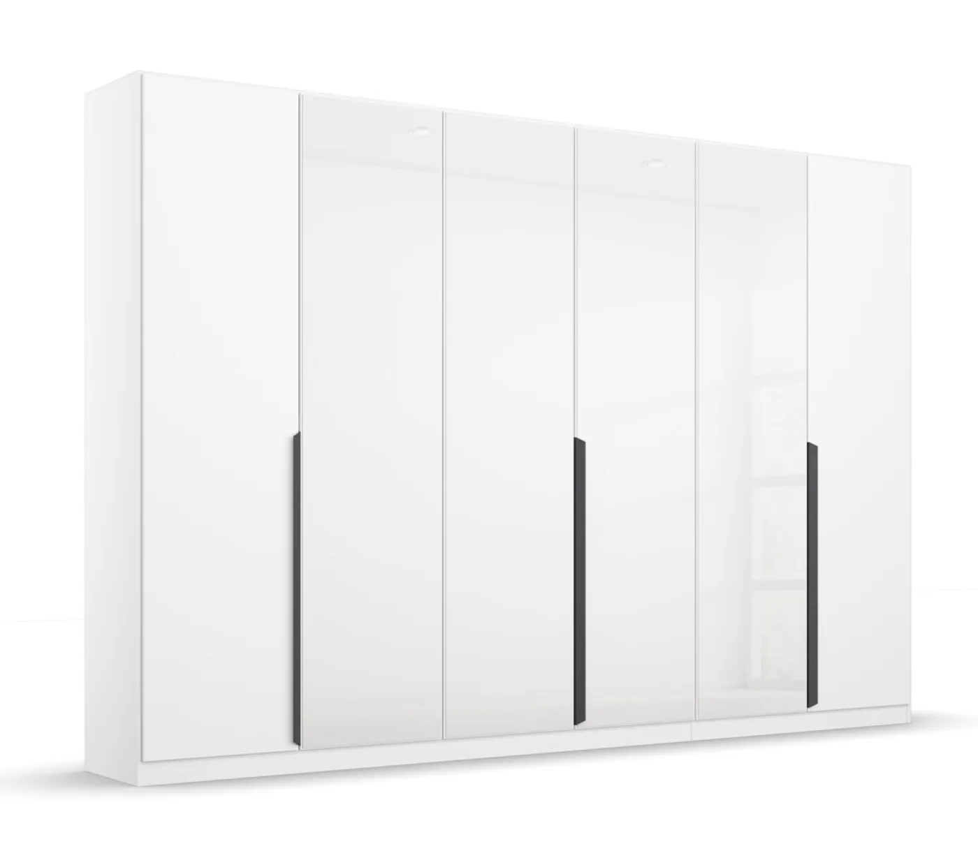 Kleiderschrank Drehtürenschrank Artemis | mit Glastüren | alpinweiß / weiß | verschiedene größen