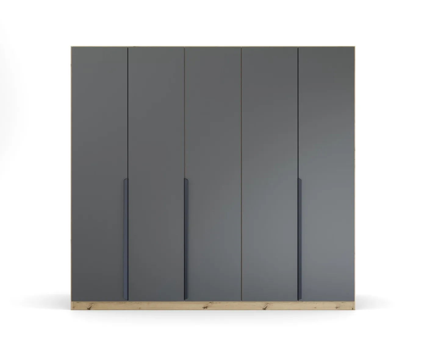 Kleiderschrank Drehtürenschrank Dark&Wood | 5-türig | grau metallic / Eiche Artisan | 226x210