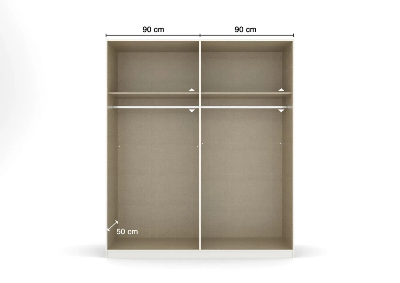 Kleiderschrank Drehtürenschrank Glamour | effektgrau Hochglanz / grau metallic | verschiedene Größen