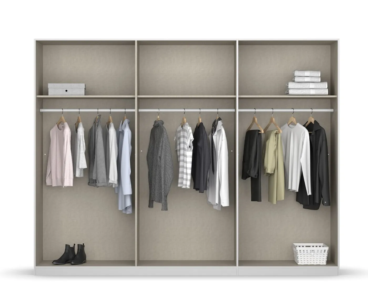 Kleiderschrank Drehtürenschrank Monostar | Alpinweiß | verschiedene Größen