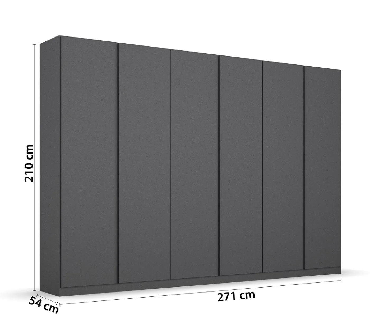 Kleiderschrank Drehtürenschrank Monostar | grau-metallic | verschiedene Größen
