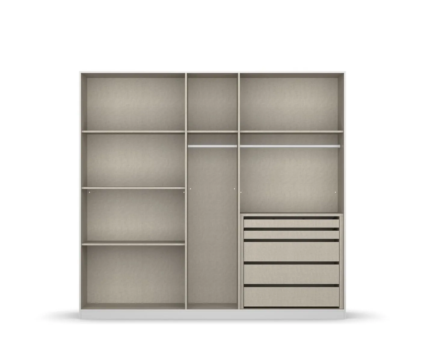 Kleiderschrank Drehtürenschrank Monostar | mit Glastüren | opt. Zubehör | Glas basalt / grau metallic | verschiedene Größen
