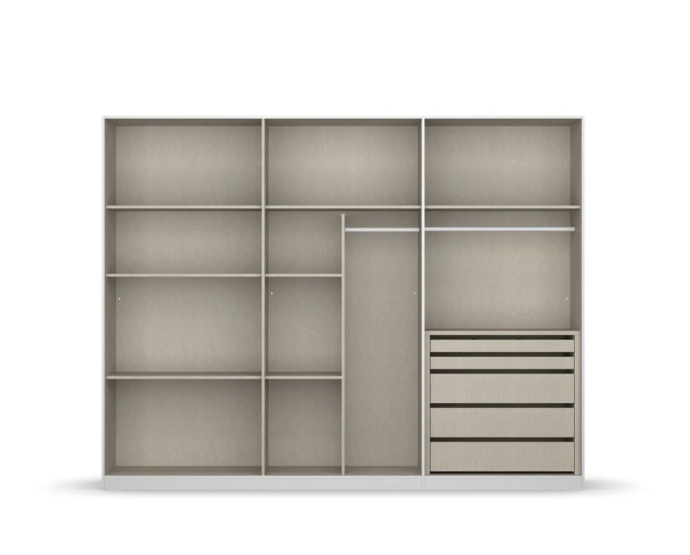 Kleiderschrank Drehtürenschrank Monostar | mit Glastüren | opt. Zubehör | Glas basalt / grau metallic | verschiedene Größen