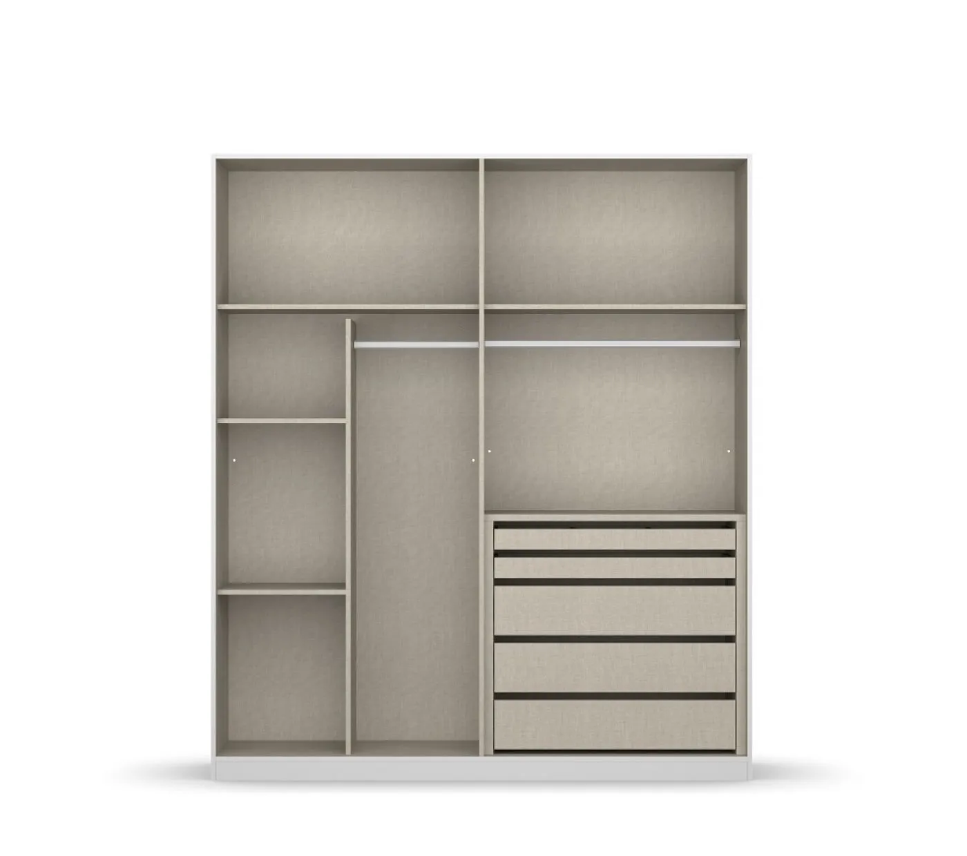 Kleiderschrank Drehtürenschrank Monostar | mit Glastüren | opt. Zubehör | Glas basalt / grau metallic | verschiedene Größen