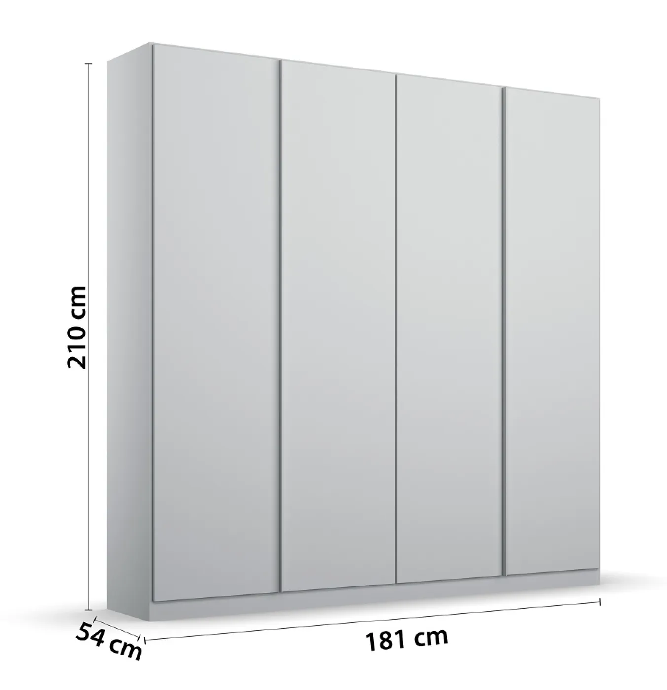 Kleiderschrank Drehtürenschrank Monostar | seidengrau | verschiedene Größen