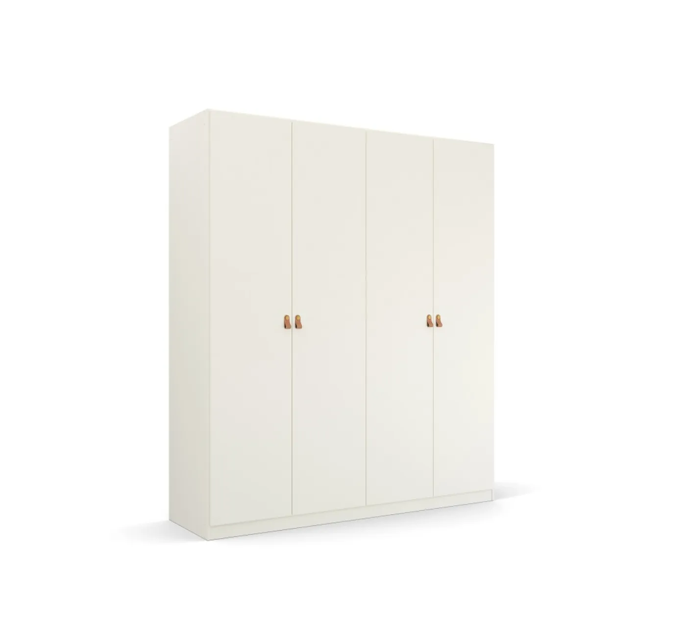 Kleiderschrank Drehtürenschrank Quadra-Spin | 4-türig | alpinweiß | 181x210 | Griff Homey