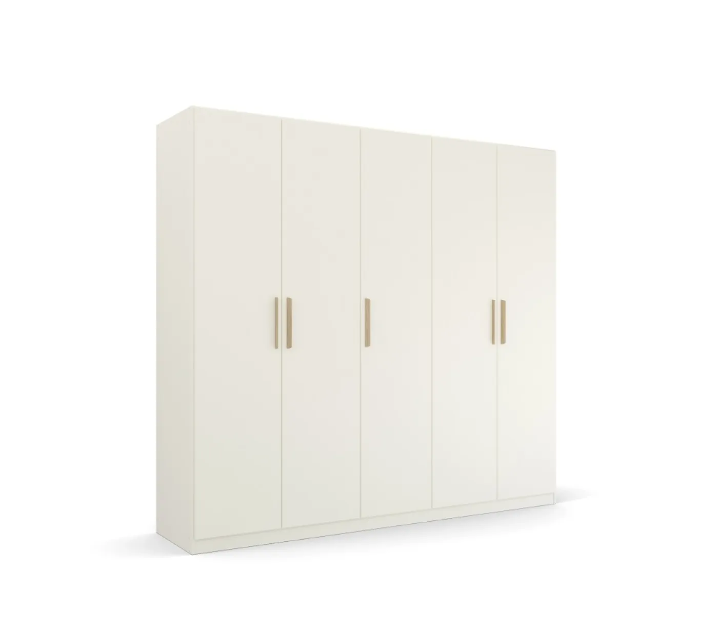 Kleiderschrank Drehtürenschrank Quadra-Spin | 5-türig | alpinweiß | 226x210 | Griff Skandi
