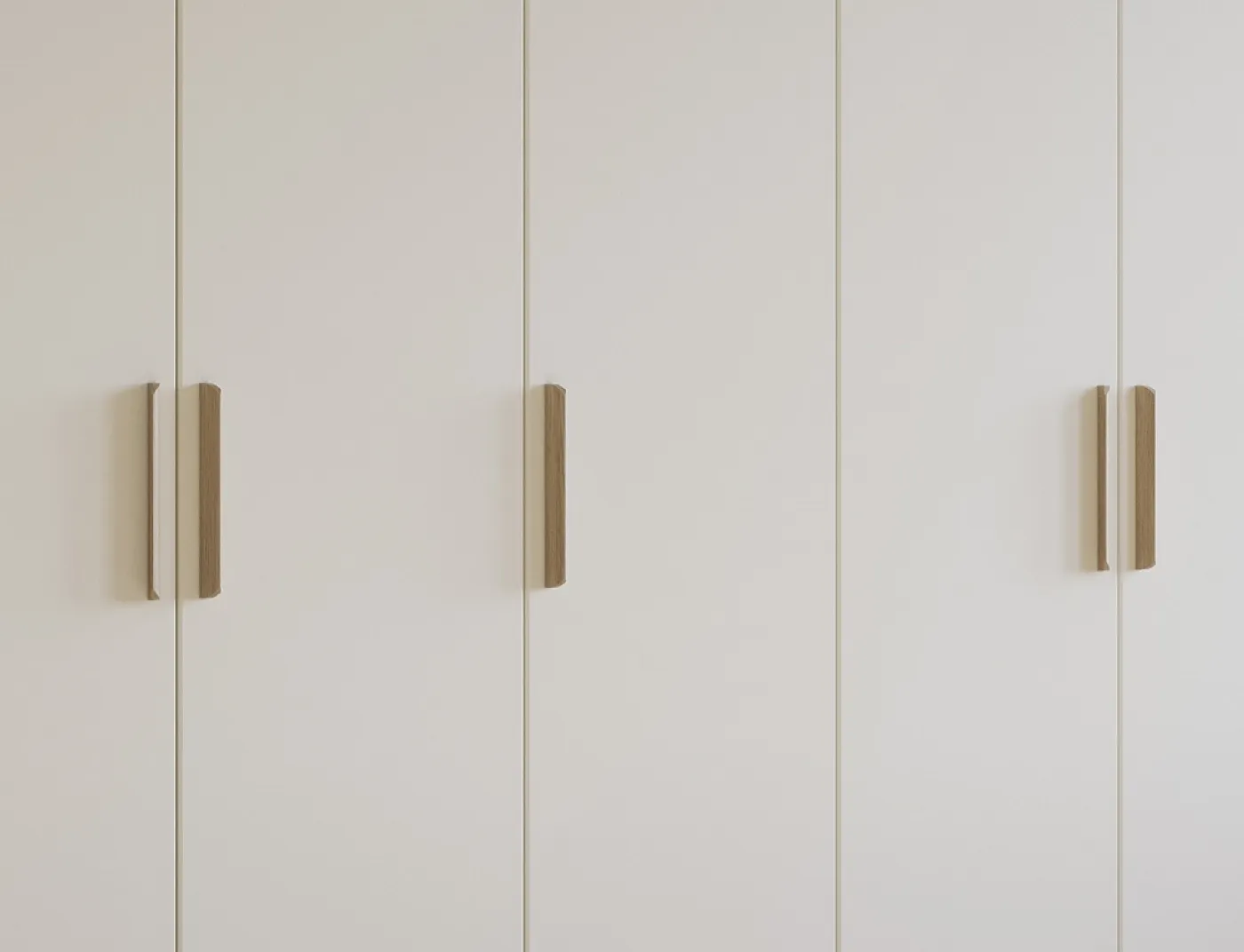 Kleiderschrank Drehtürenschrank Quadra-Spin | 5-türig | alpinweiß | 226x210 | Griff Skandi