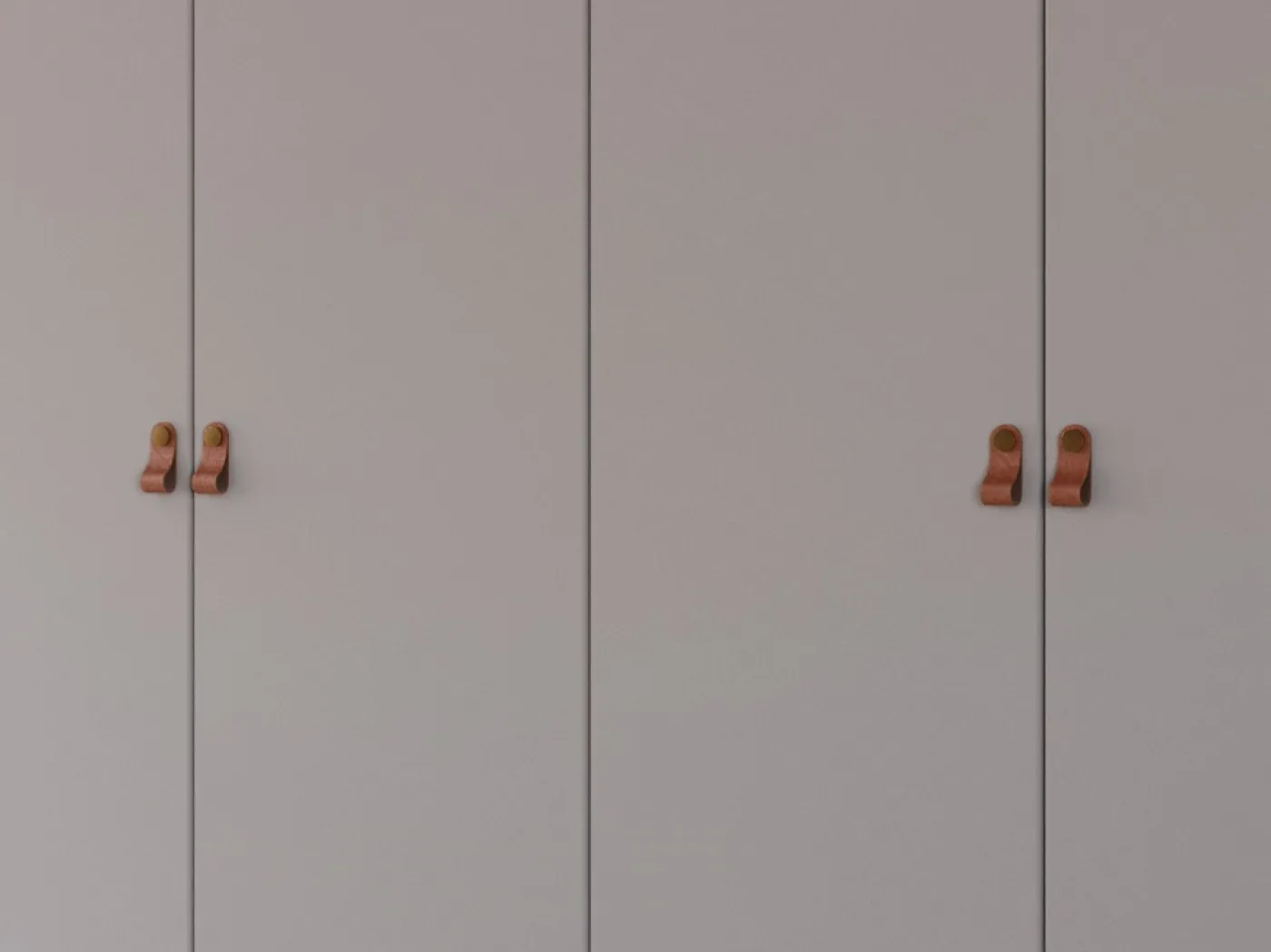 Kleiderschrank Drehtürenschrank Quadra-Spin | 5-türig | mit Spiegeltüren | seidengrau | 226x210 | Griff Homey