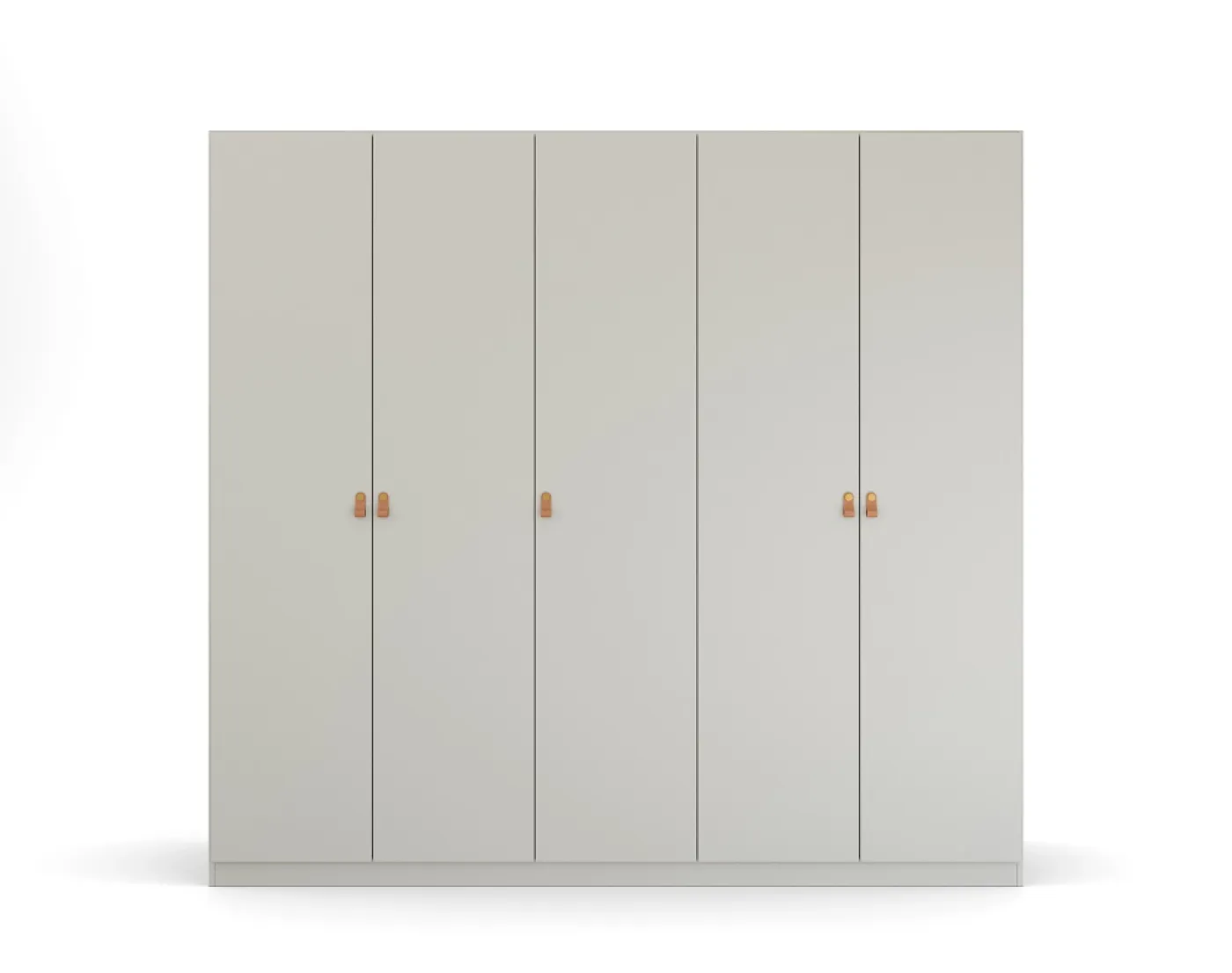 Kleiderschrank Drehtürenschrank Quadra-Spin | 5-türig | seidengrau | 226x210 | Griff Homey