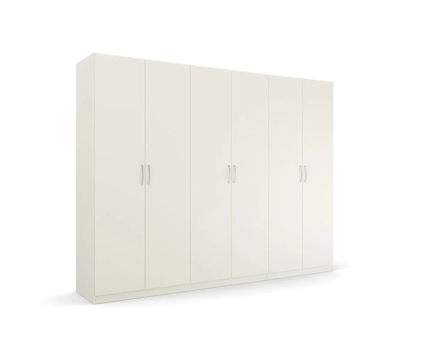 Kleiderschrank Drehtürenschrank Quadra-Spin | 6-türig | alpinweiß | 271x210 | Griff Pure