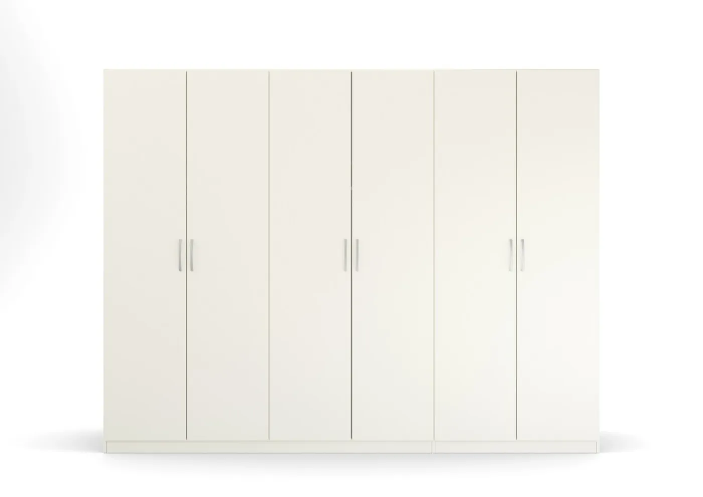 Kleiderschrank Drehtürenschrank Quadra-Spin | 6-türig | alpinweiß | 271x210 | Griff Pure