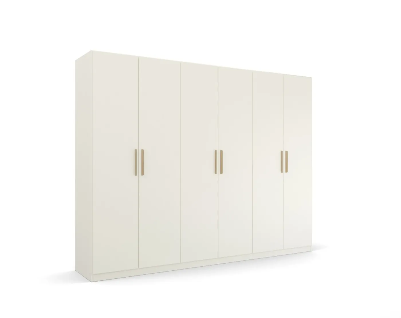 Kleiderschrank Drehtürenschrank Quadra-Spin | 6-türig | alpinweiß | 271x210 | Griff Skandi