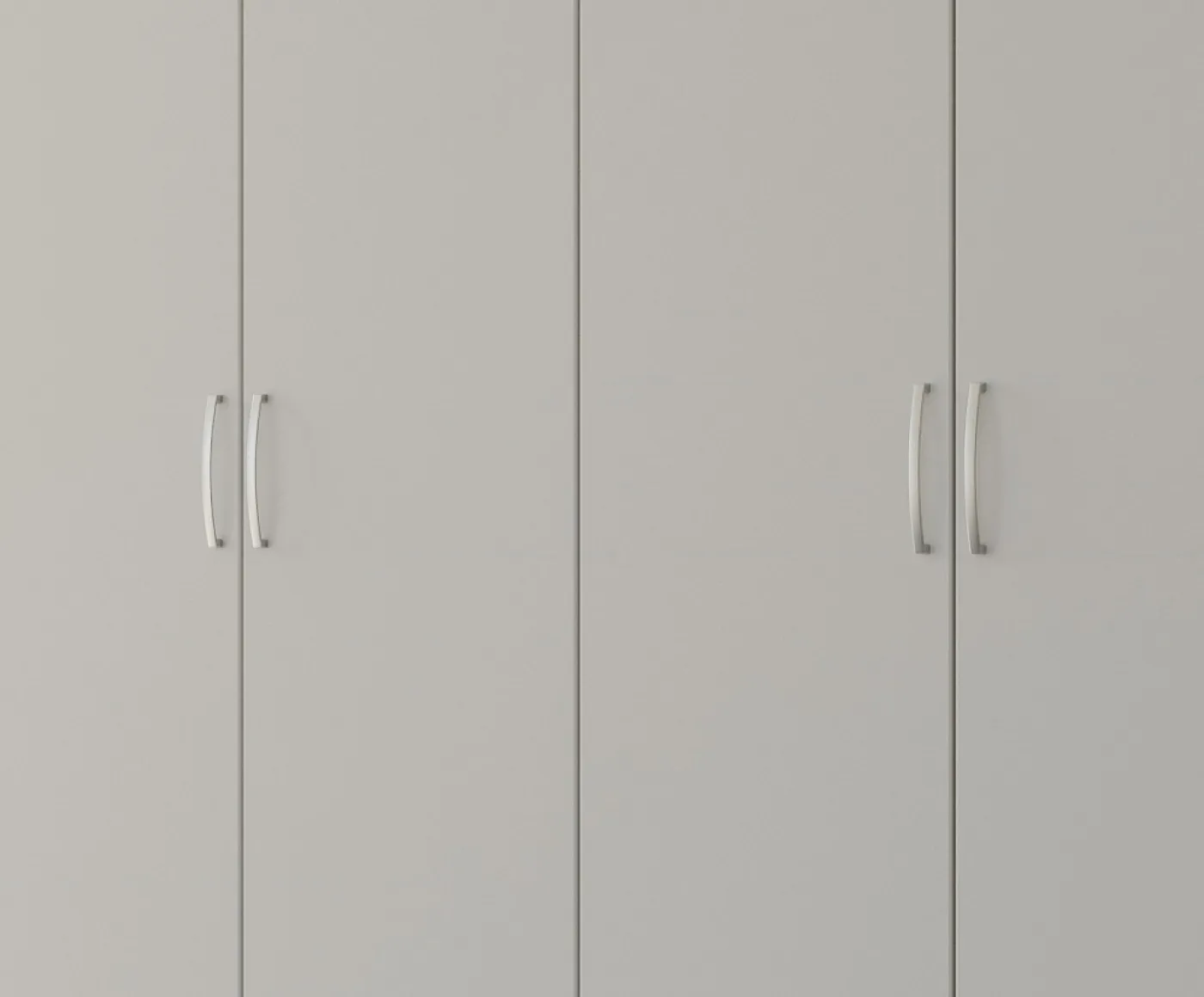 Kleiderschrank Drehtürenschrank Quadra-Spin | 6-türig | seidengrau | 271x210 | Griff Pure