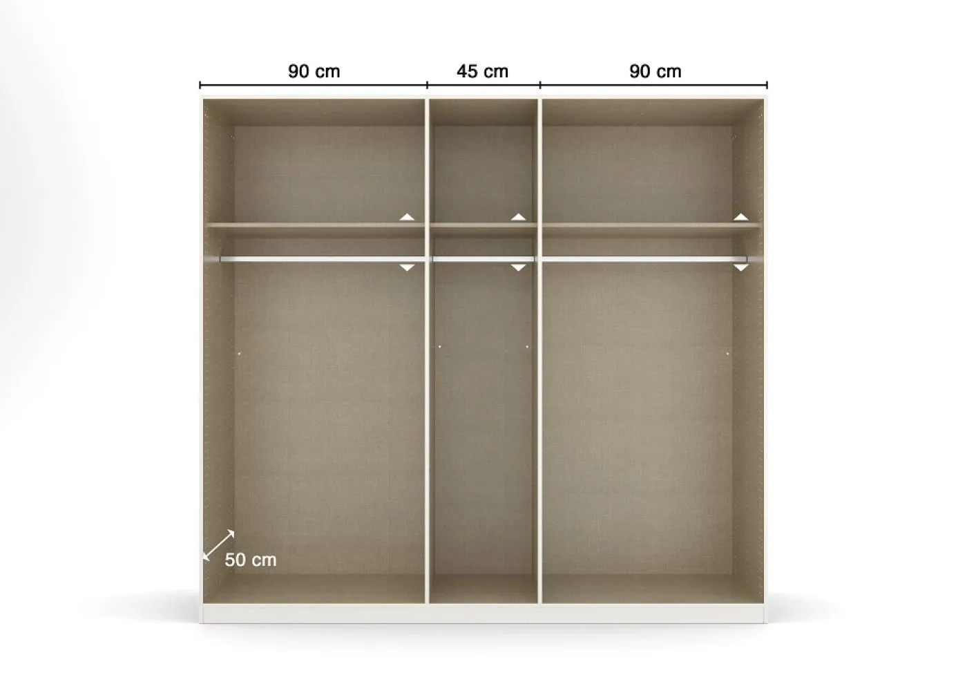 Kleiderschrank Drehtürenschrank Quadra-Spin | alpinweiß | verschiedene Größen
