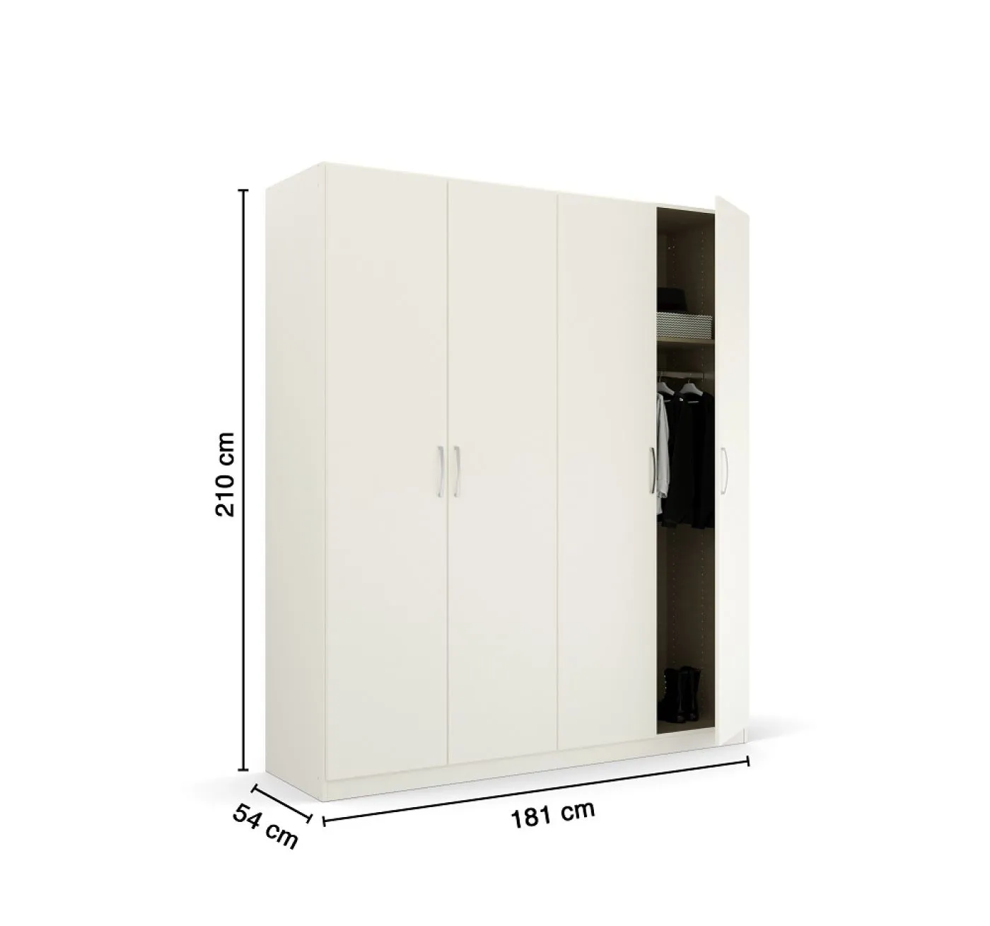 Kleiderschrank Drehtürenschrank Quadra-Spin | alpinweiß | verschiedene Größen