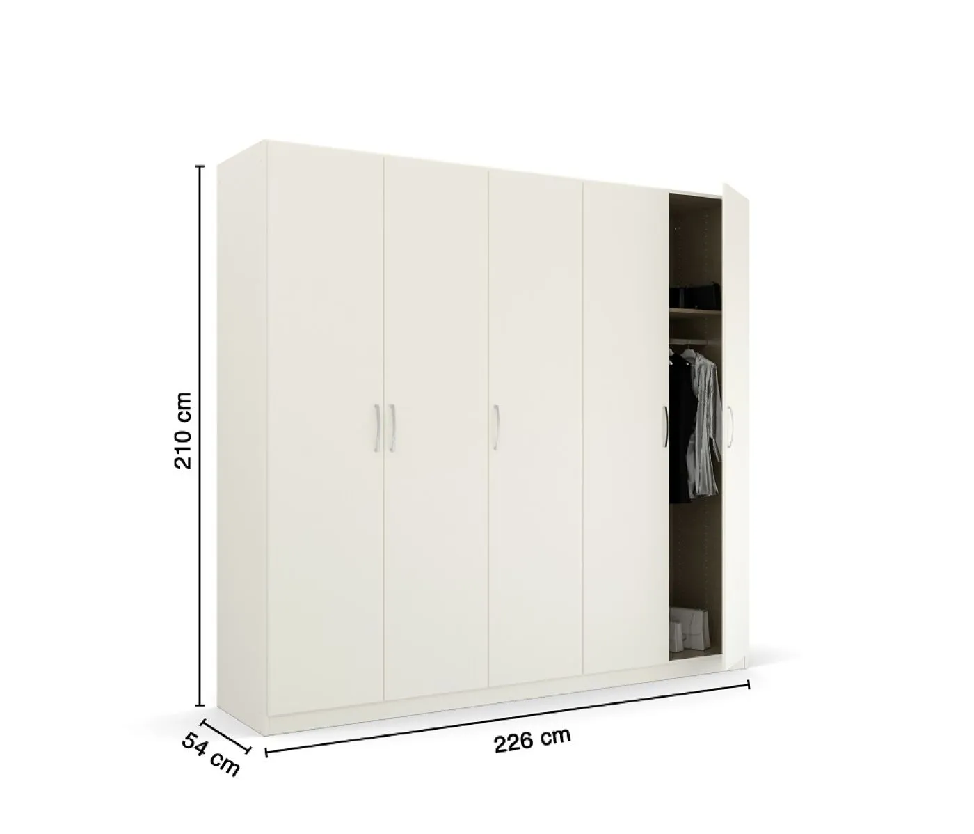 Kleiderschrank Drehtürenschrank Quadra-Spin | alpinweiß | verschiedene Größen