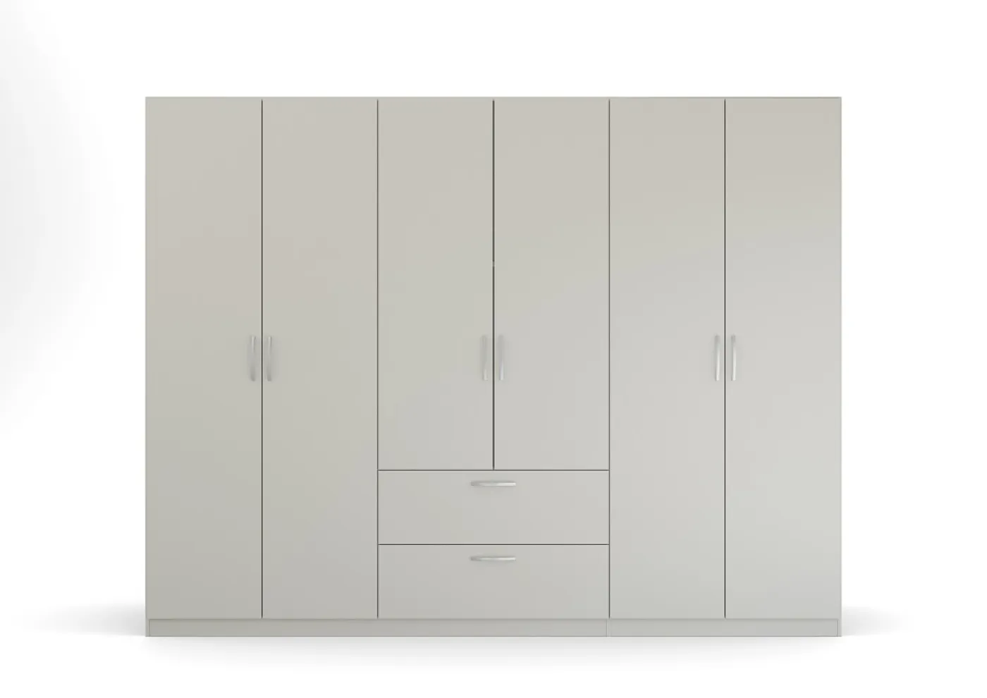 Kleiderschrank Drehtürenschrank Quadra-Spin | mit Schubkästen | seidengrau | verschiedene Größen