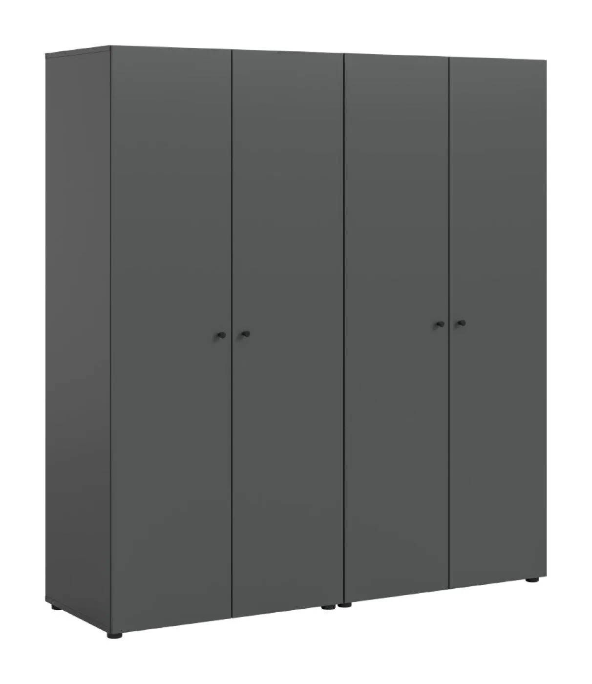Kleiderschrank Set Darwin | 2-teilig | mit 2 Türen | anthrazit