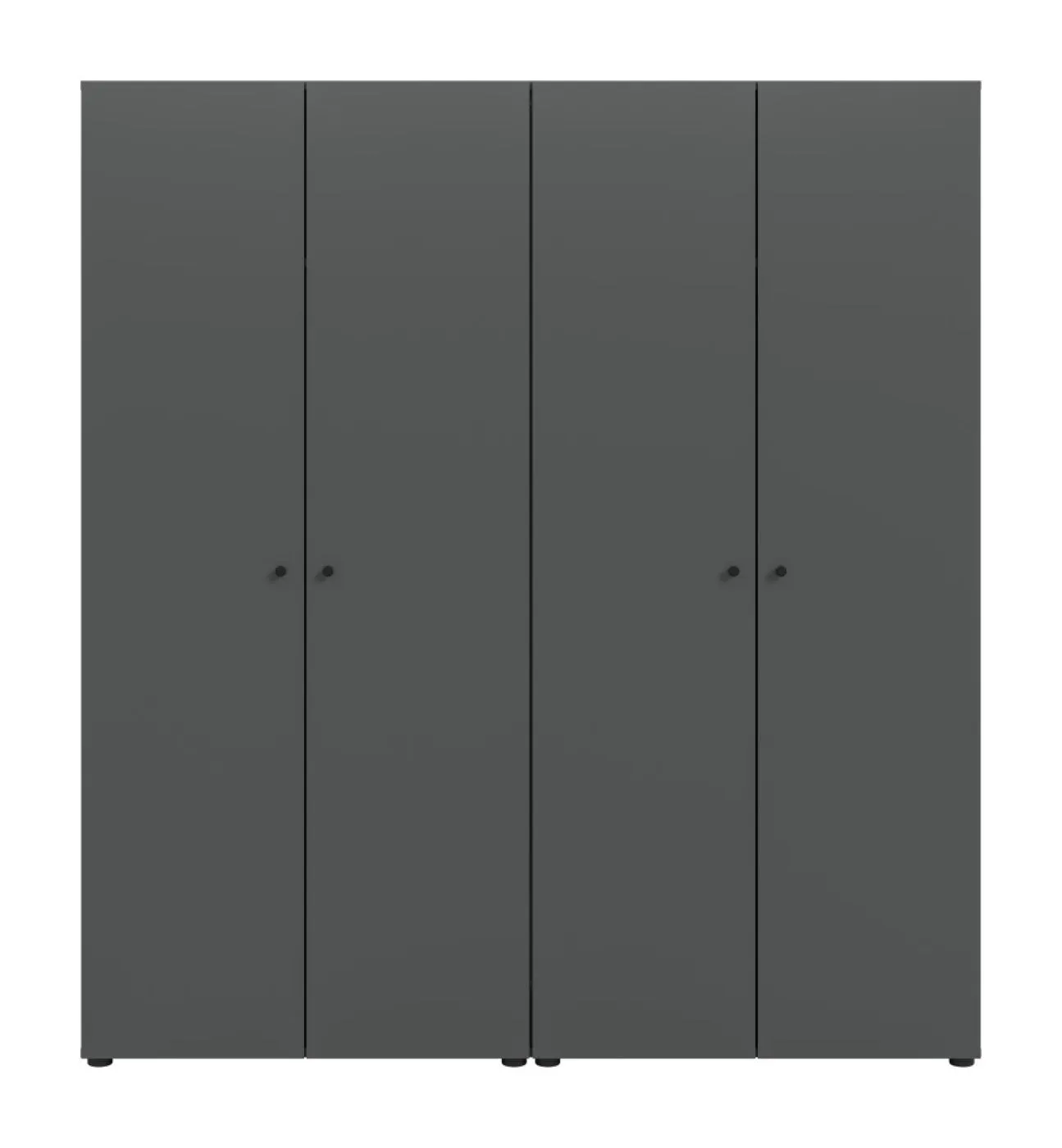 Kleiderschrank Set Darwin | 2-teilig | mit 2 Türen | anthrazit