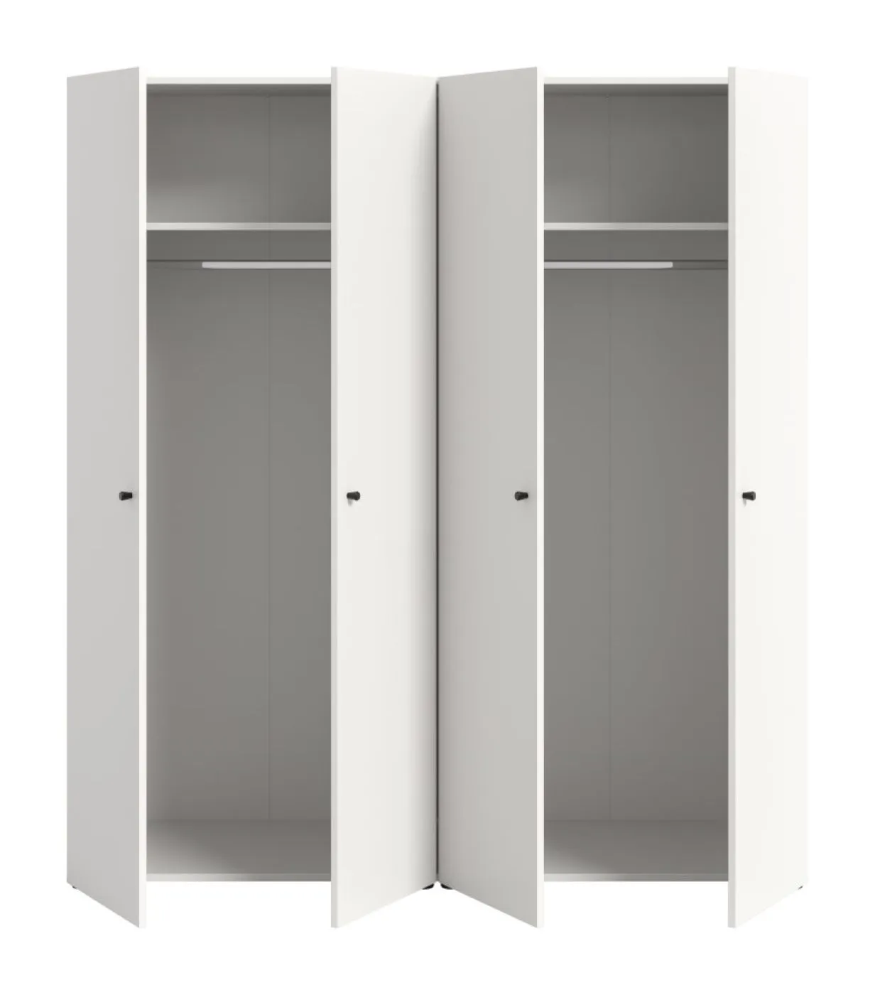 Kleiderschrank set Darwin | 2-teilig | mit 2 Türen | weiß