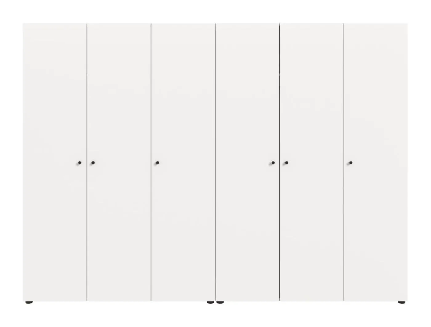 Kleiderschrank set Darwin | 2-teilig | mit 3 Türen | weiß