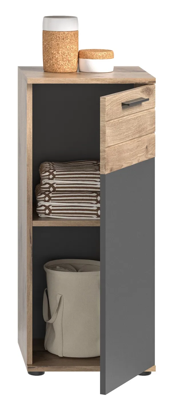Kommode Mason | Nox Oak / Basalt Grau