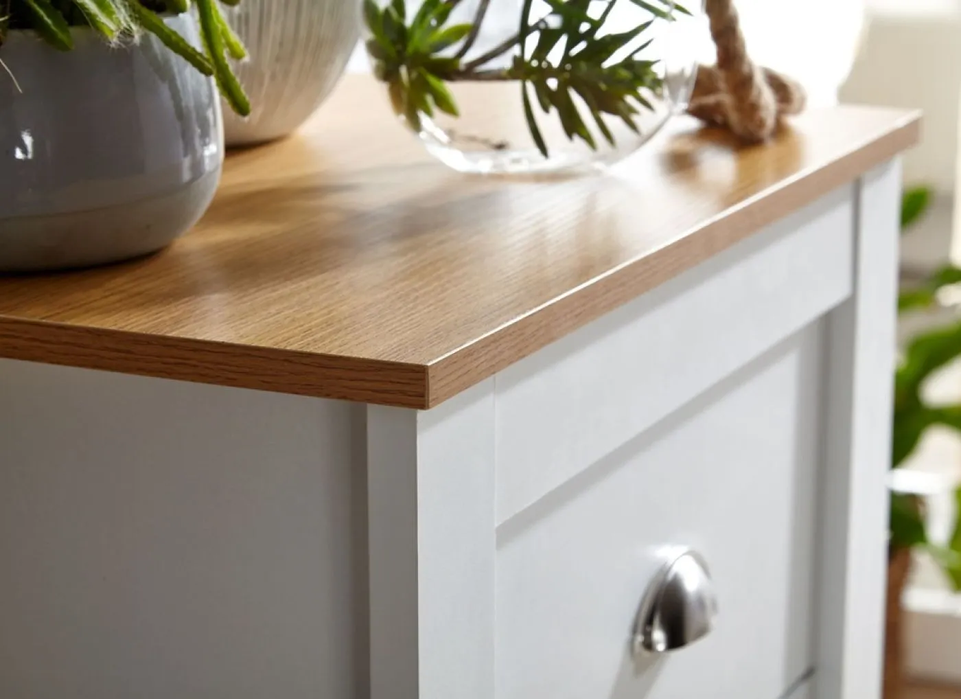 Kommode Sideboard Liam | weiß / braun