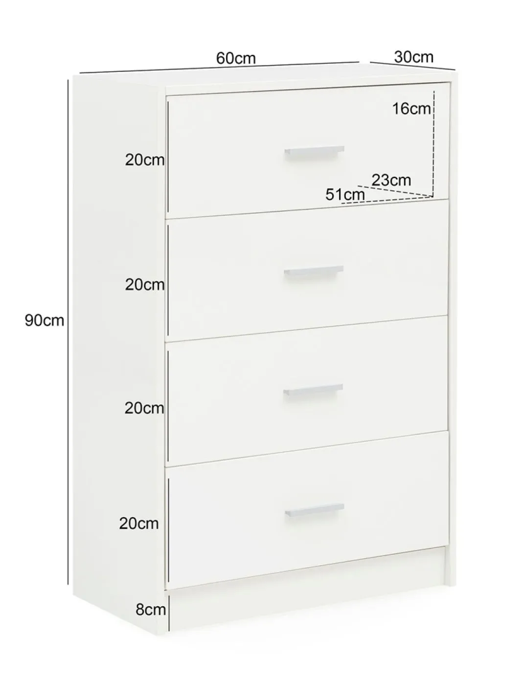 Kommode Sideboard Lobo | weiß Hochglanz