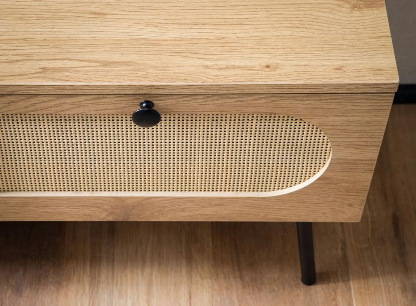 Lowboard TV-Board Aletta | 100 cm | braun / schwarz
