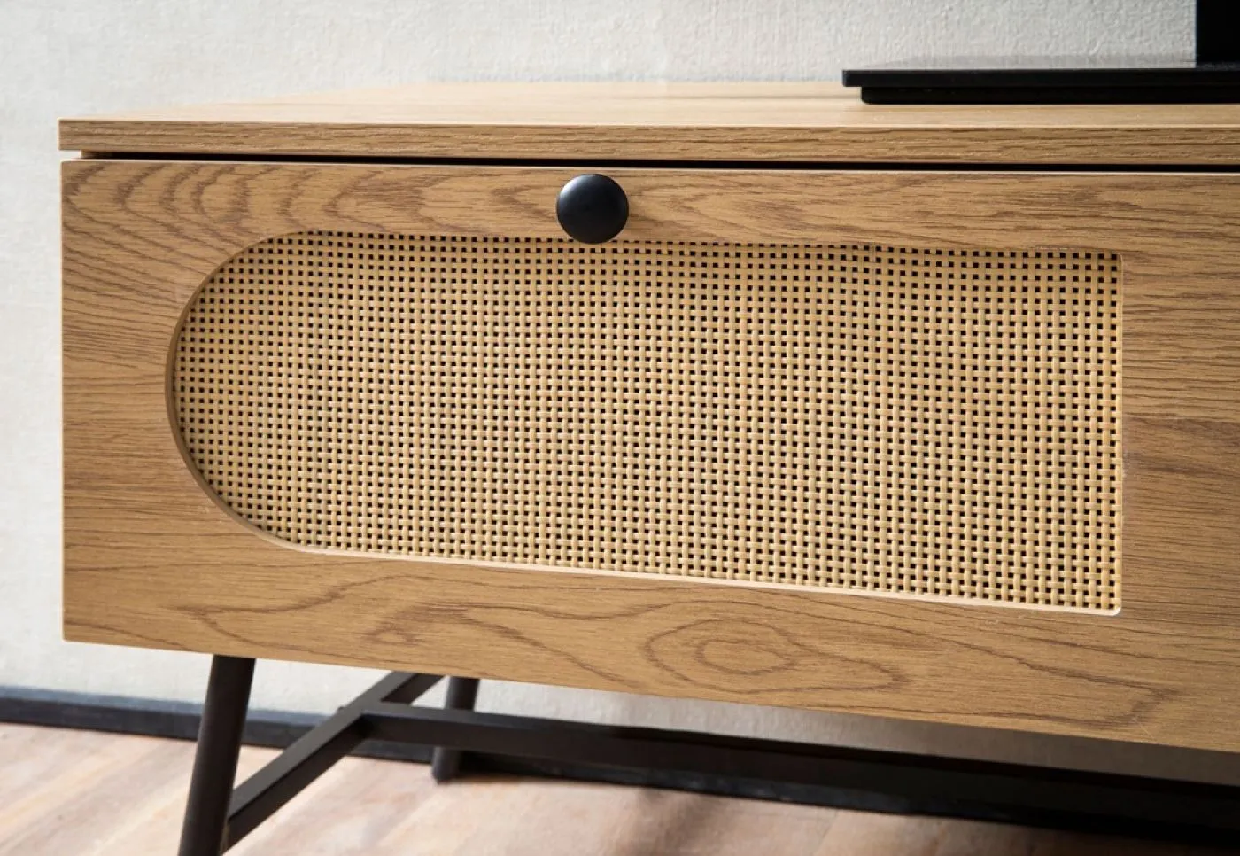 Lowboard TV-Board Aletta | 100 cm | braun / schwarz