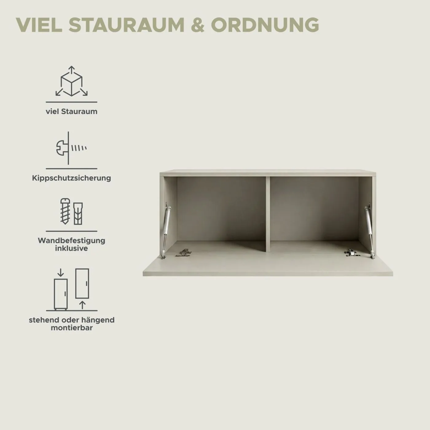 Lowboard TV-Board Beach | 2-teilig | Kaschmir