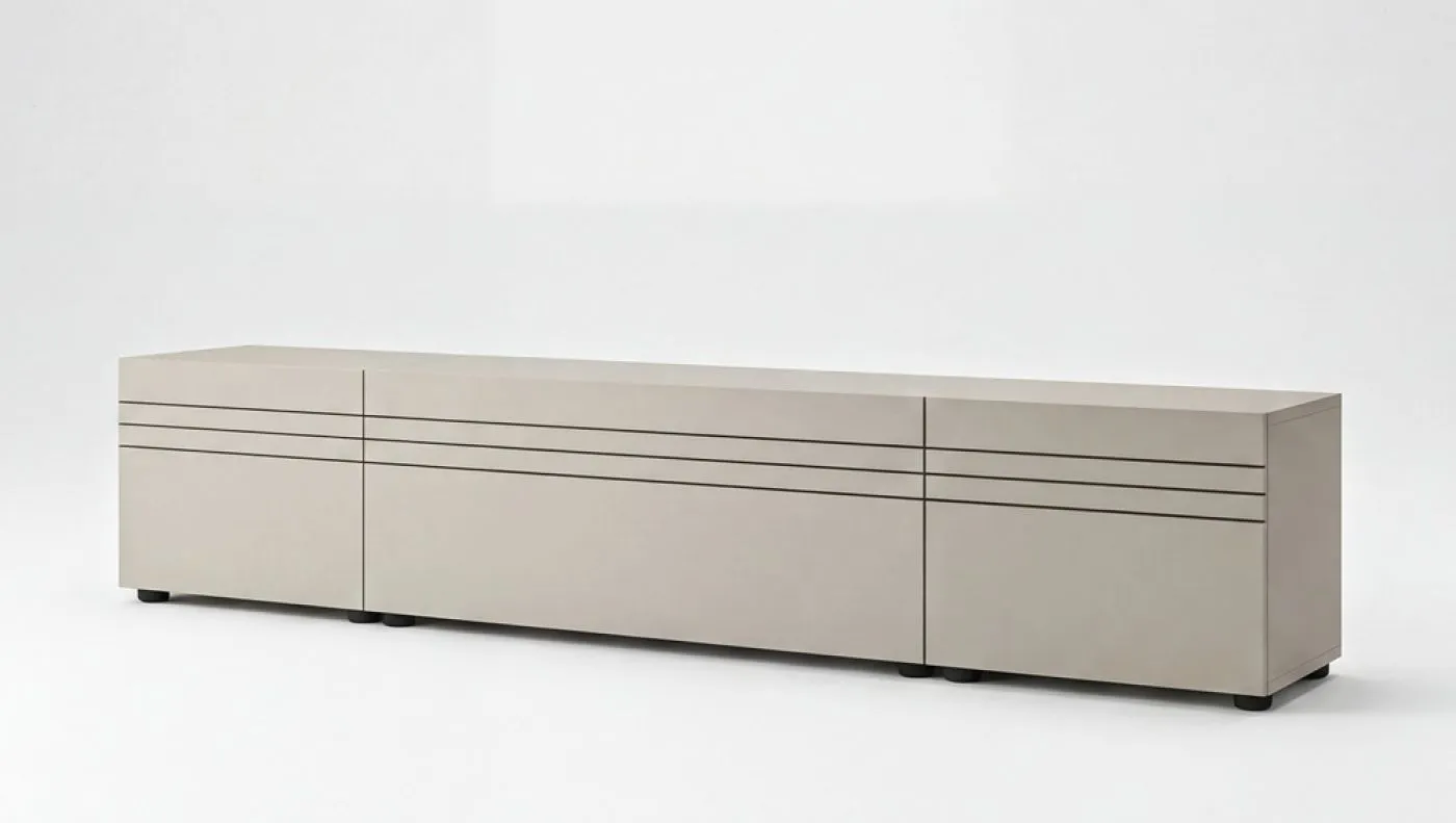 Lowboard TV-Board Beach | 3-teilig | Kaschmir
