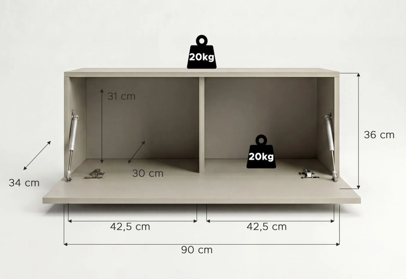 Lowboard TV-Board Beach | Kaschmir