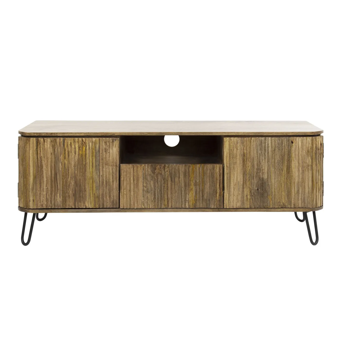 Lowboard / TV-Schrank Keke | Mangoholz massiv | sandfarben
