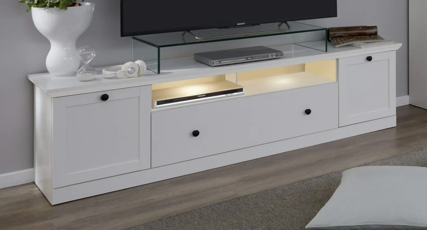 Lowboard TV-Unterteil Baxter | Landhausstil | weiß | ohne Beleuchtung