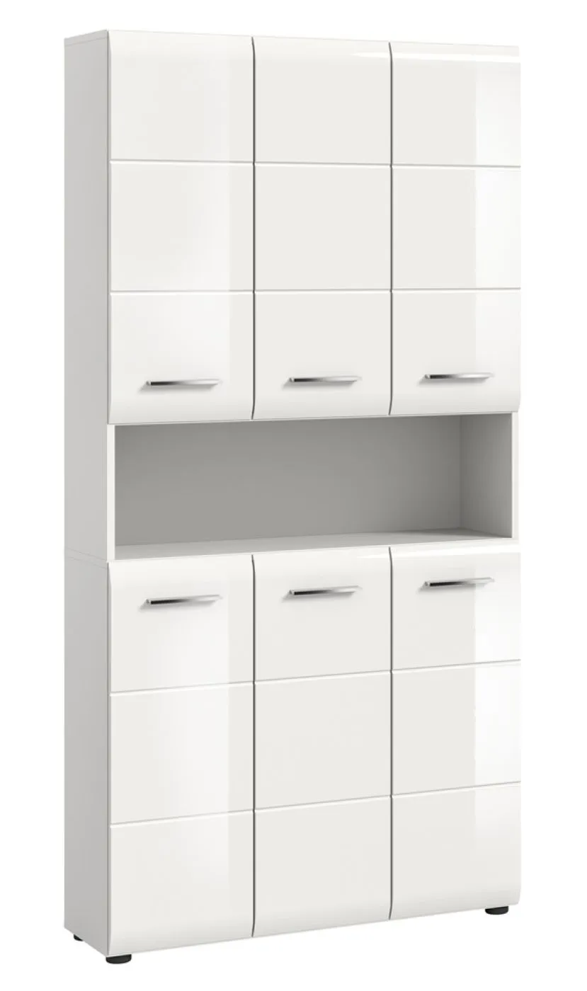 Mehrzweckschrank Ice | weiß / weiß Hochglanz