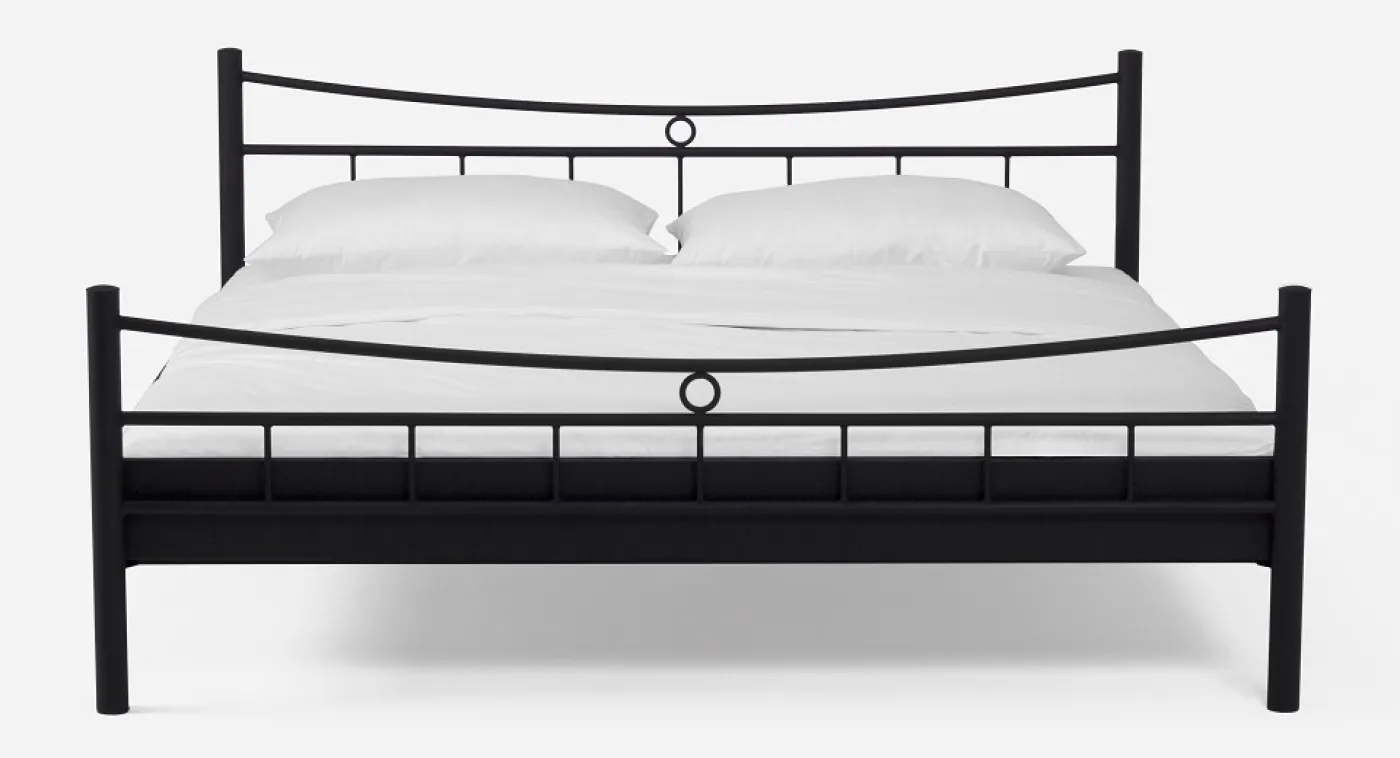 Metallbett Iris 2 | schwarz | 160x210 | mit Fußteil
