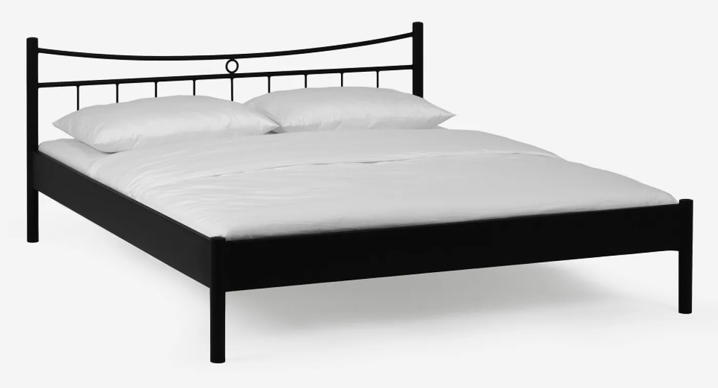 Metallbett Iris 2 | schwarz | 180x210 | ohne Fußteil