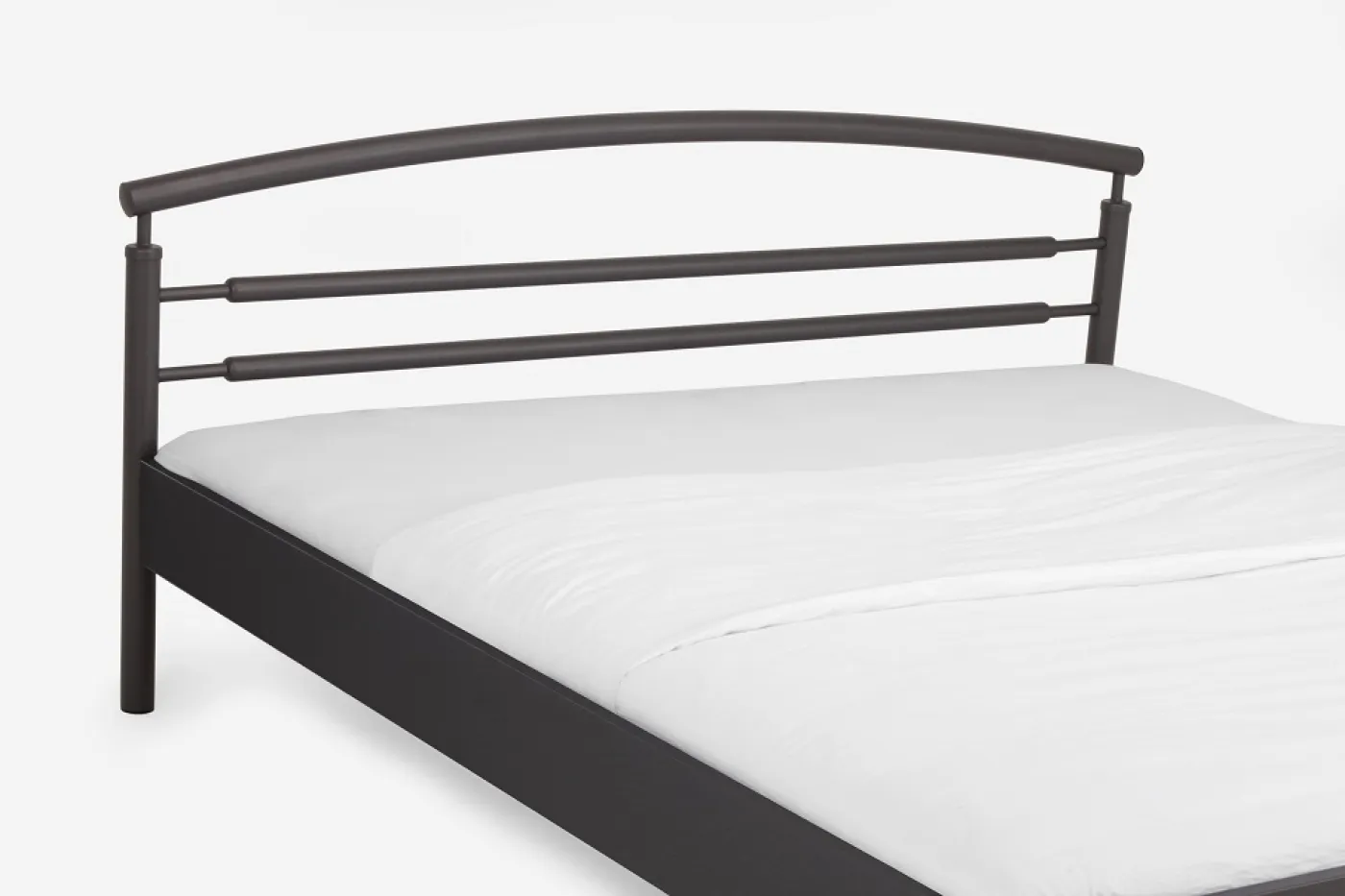 Metallbett Iris | mit Kopfteil | schwarz | 200x200