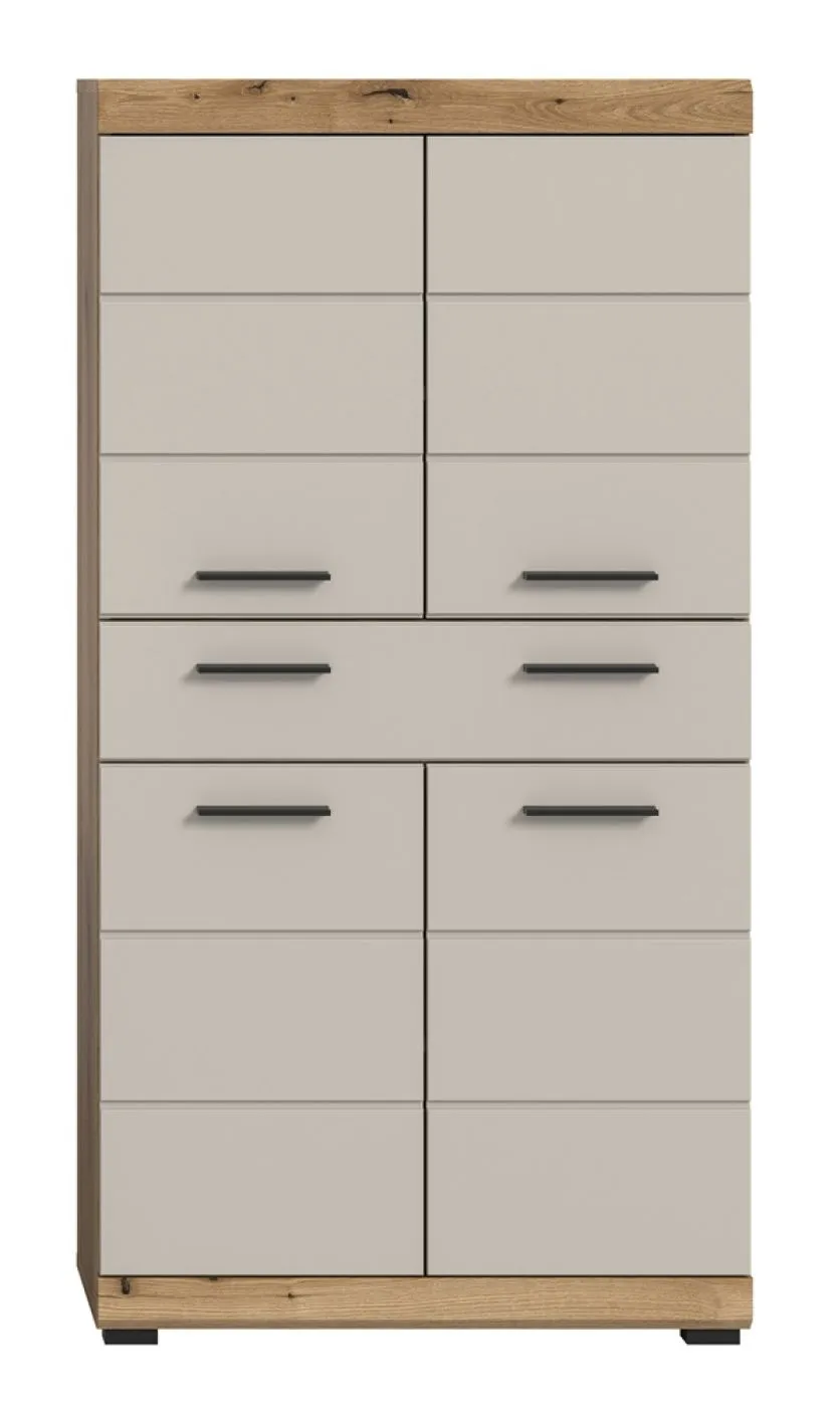 Midischrank breit Scout | mit Schubkasten | Kaschmir / Evoak Oak
